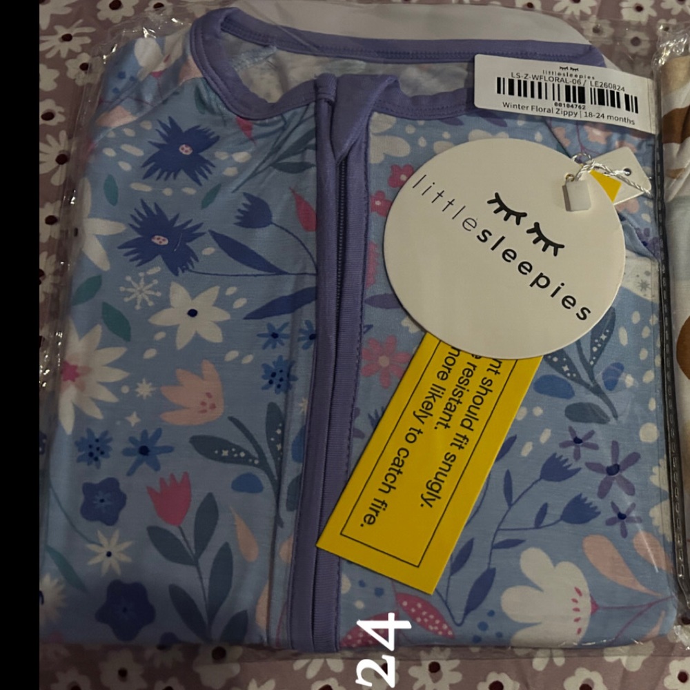 Little Sleepies Zippy-Winter Floral